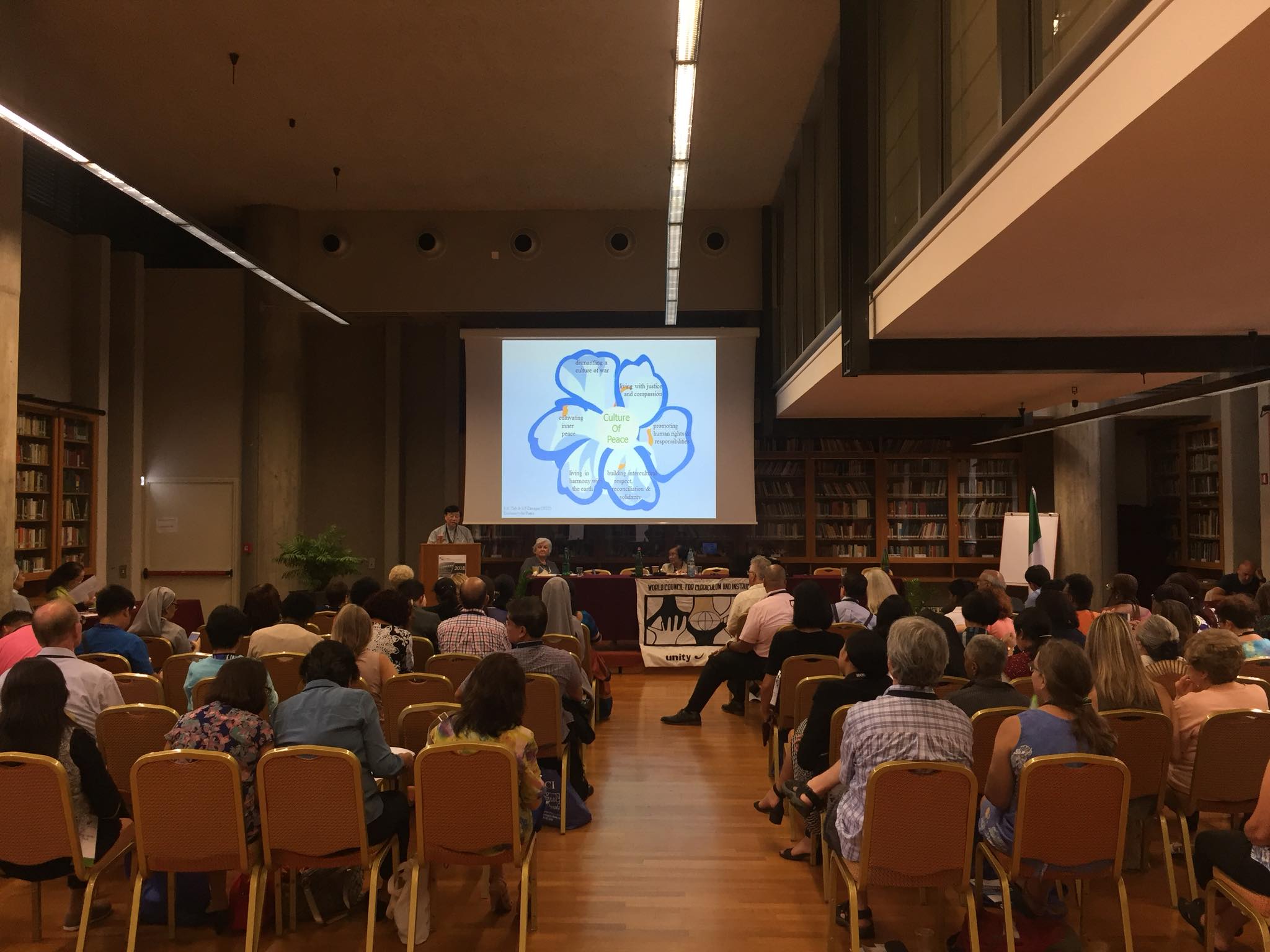 purple lighting and a croud of people